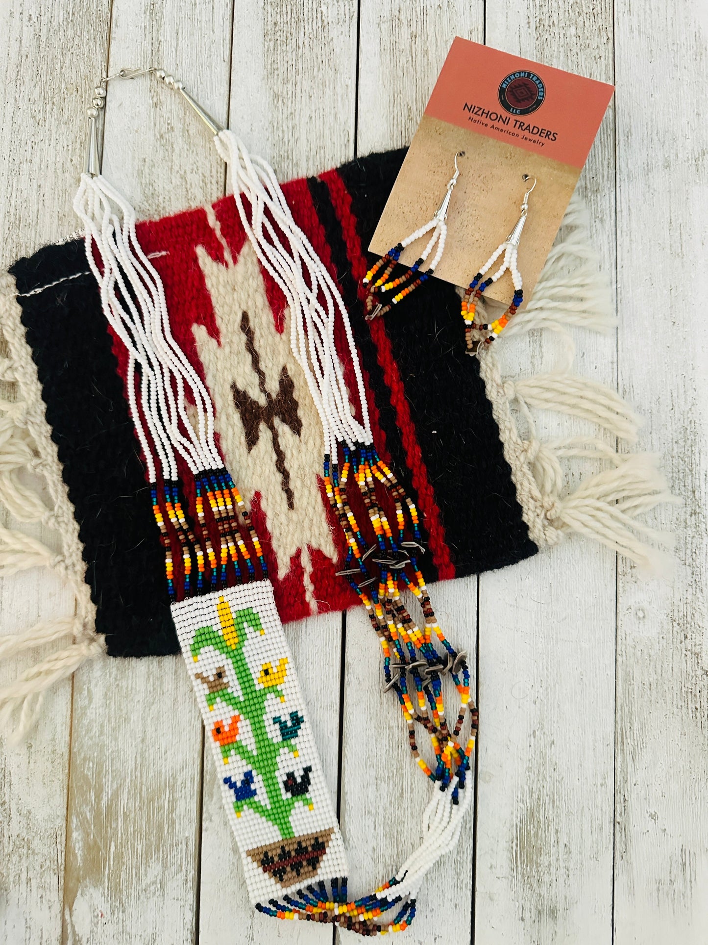 Handcrafted Multicolor Beaded Necklace Set