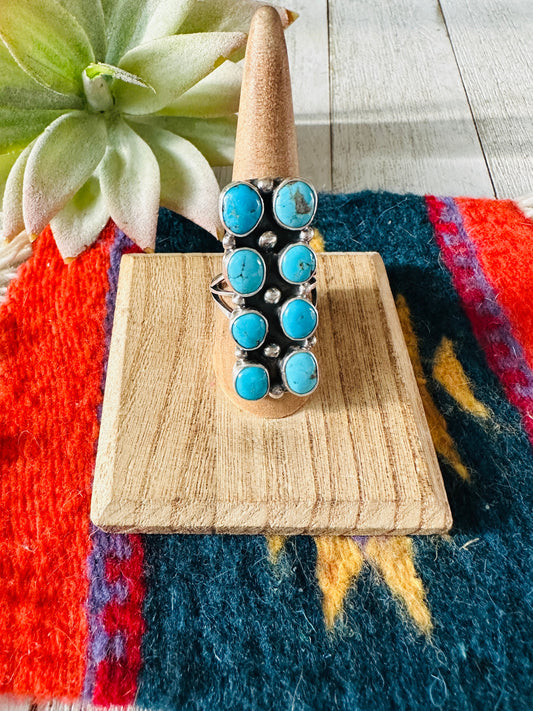 Handcrafted Kingman Turquoise & Sterling Silver Ring