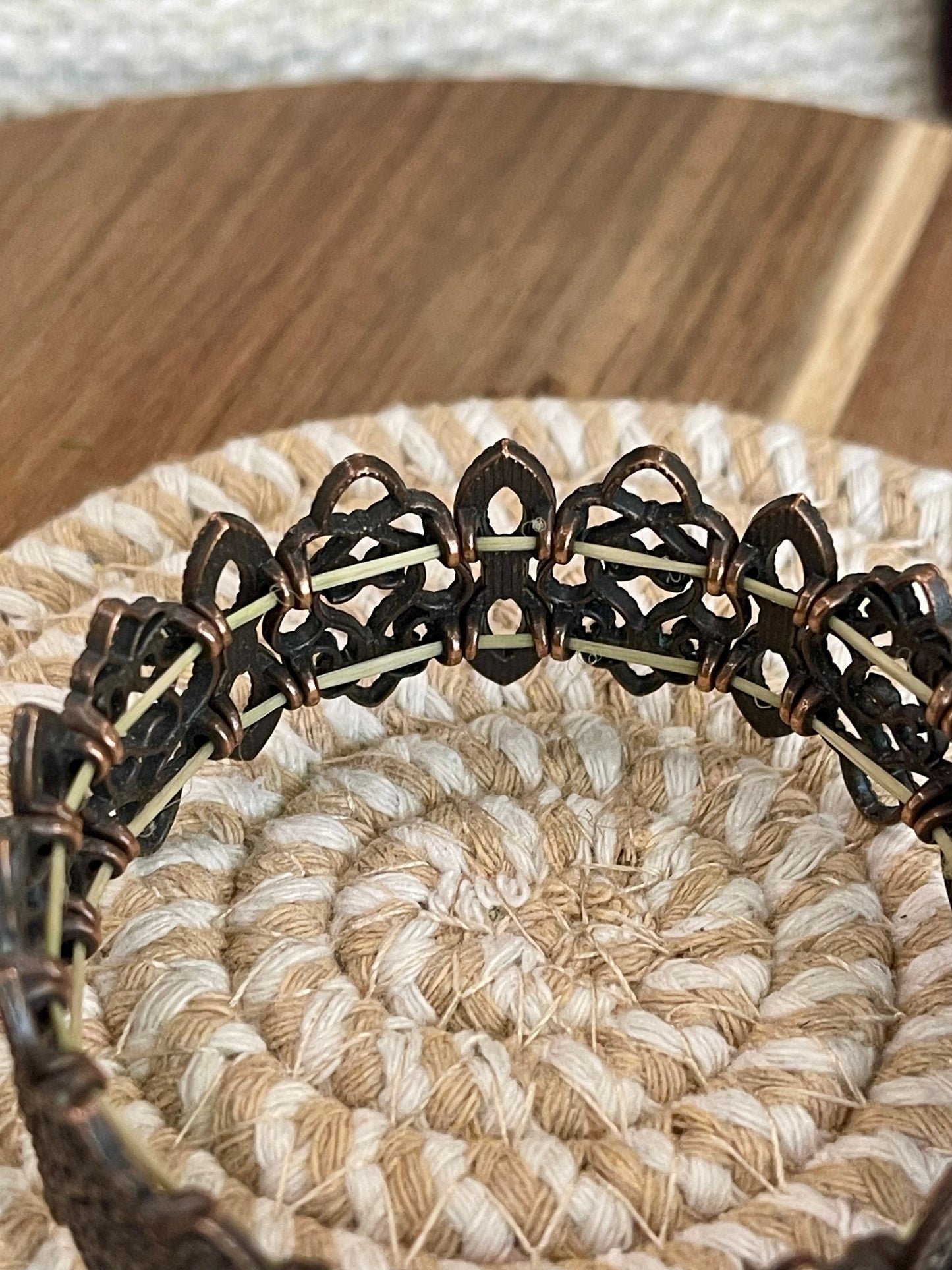 Vintage Handmade Copper Stretch Bracelet