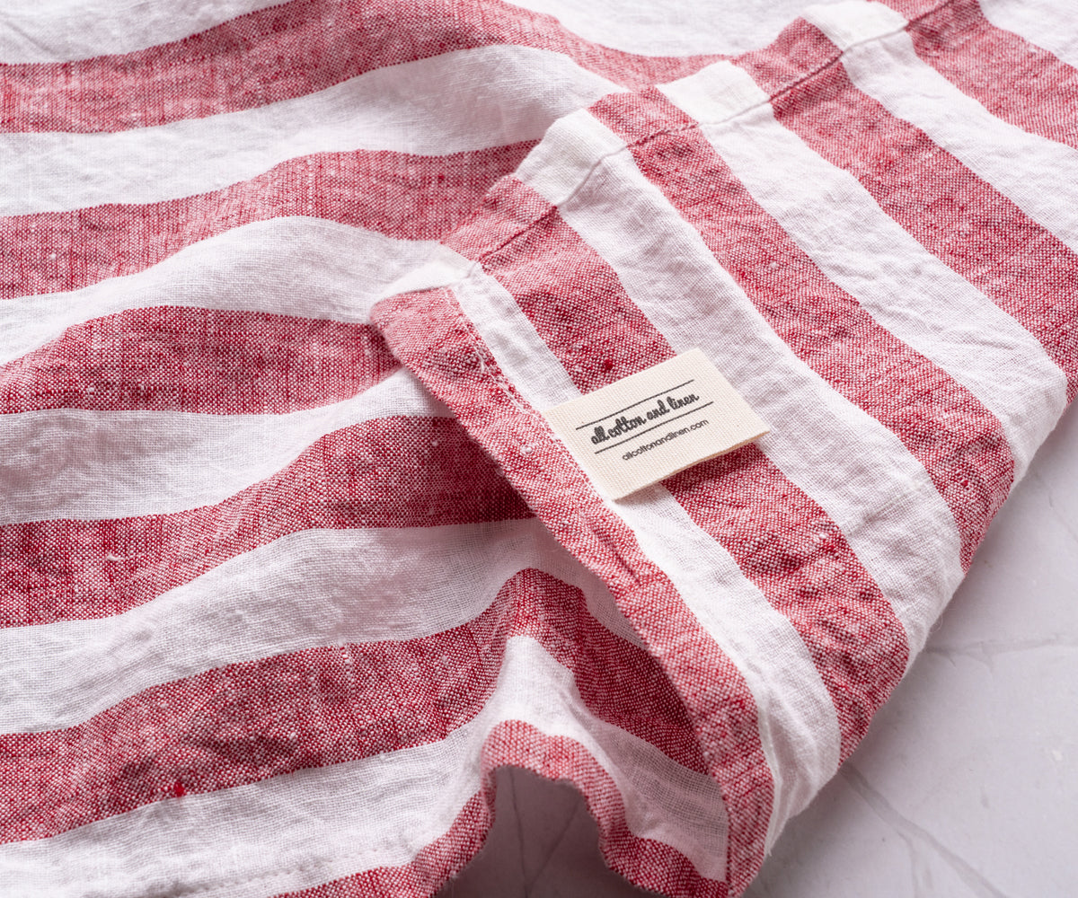 Italian Stripe Linen Napkins