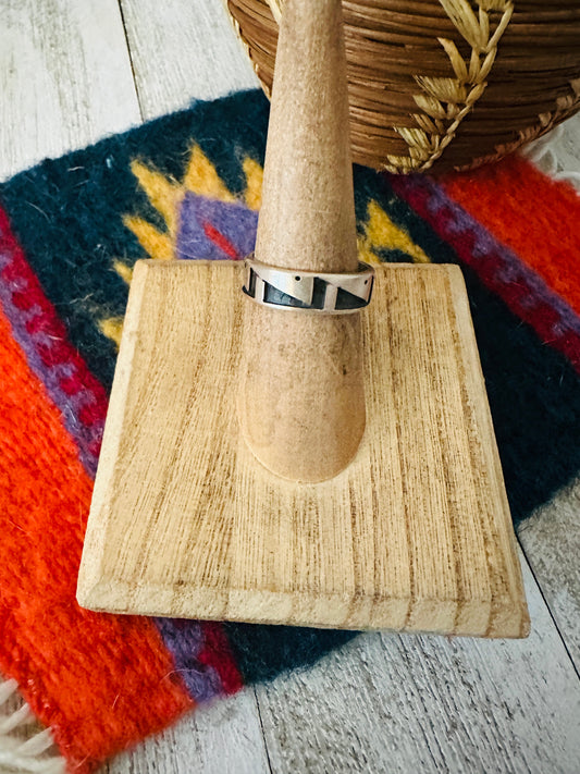 Handcrafted Overlaid Sterling Silver Cigar Band Ring