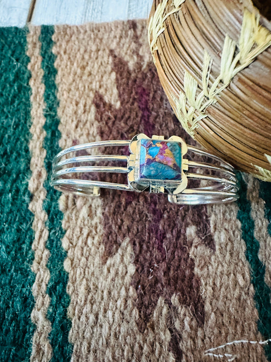 Handcrafted Sterling Silver & Pink Dream Mojave Cuff Bracelet
