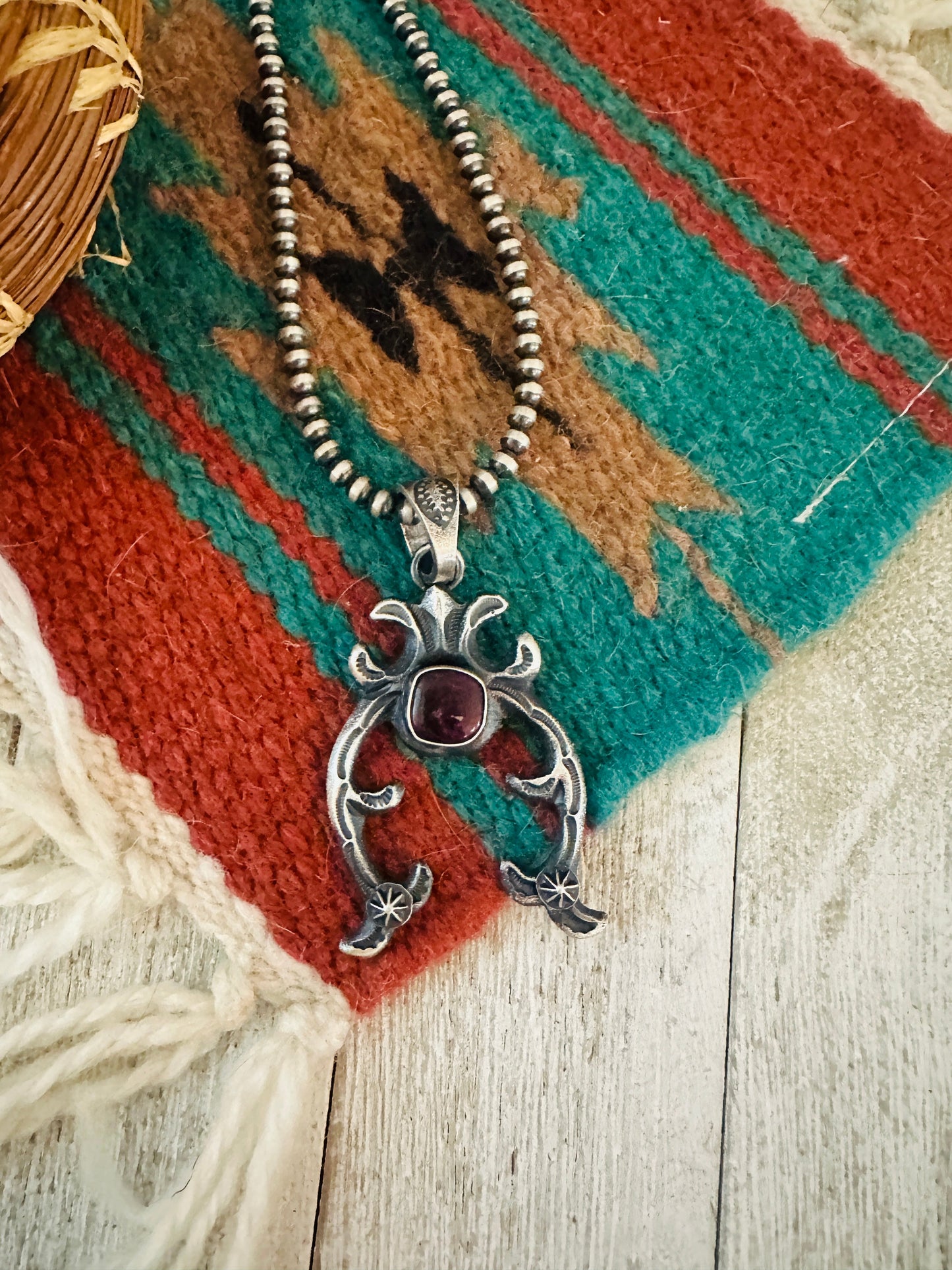 Handcrafted Sterling Silver & Purple Spiny Naja Pendant by Kevin Billah