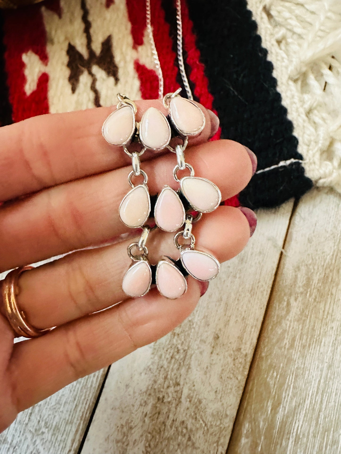 Handcrafted Sterling Silver & Queen Pink Conch Necklace
