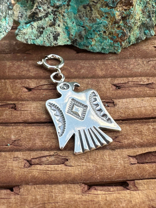 Handcrafted Sterling Silver Thunderbird Charm