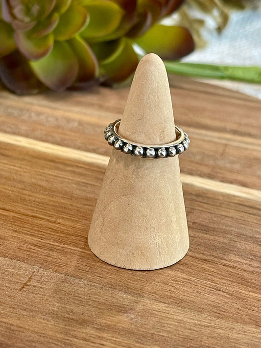 Beautiful Handmade 3mm  Sterling Silver Adjustable Ring