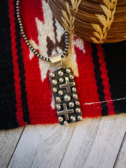 Handcrafted Sterling Silver Cross Pendant by Chimney Butte