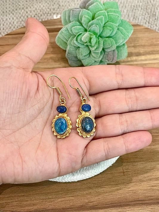 Vintage Gold Plated Dangle Earrings