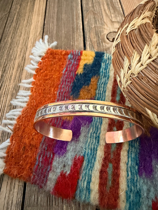 Handcrafted Copper & Sterling Silver Cuff Bracelet