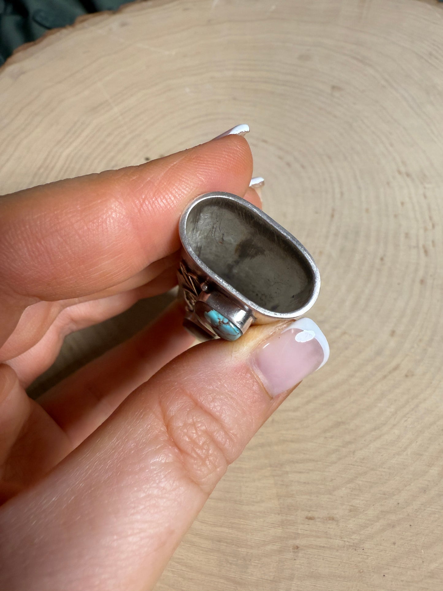 Handmade Sterling Silver & Number 8 Turquoise Lighter Cover