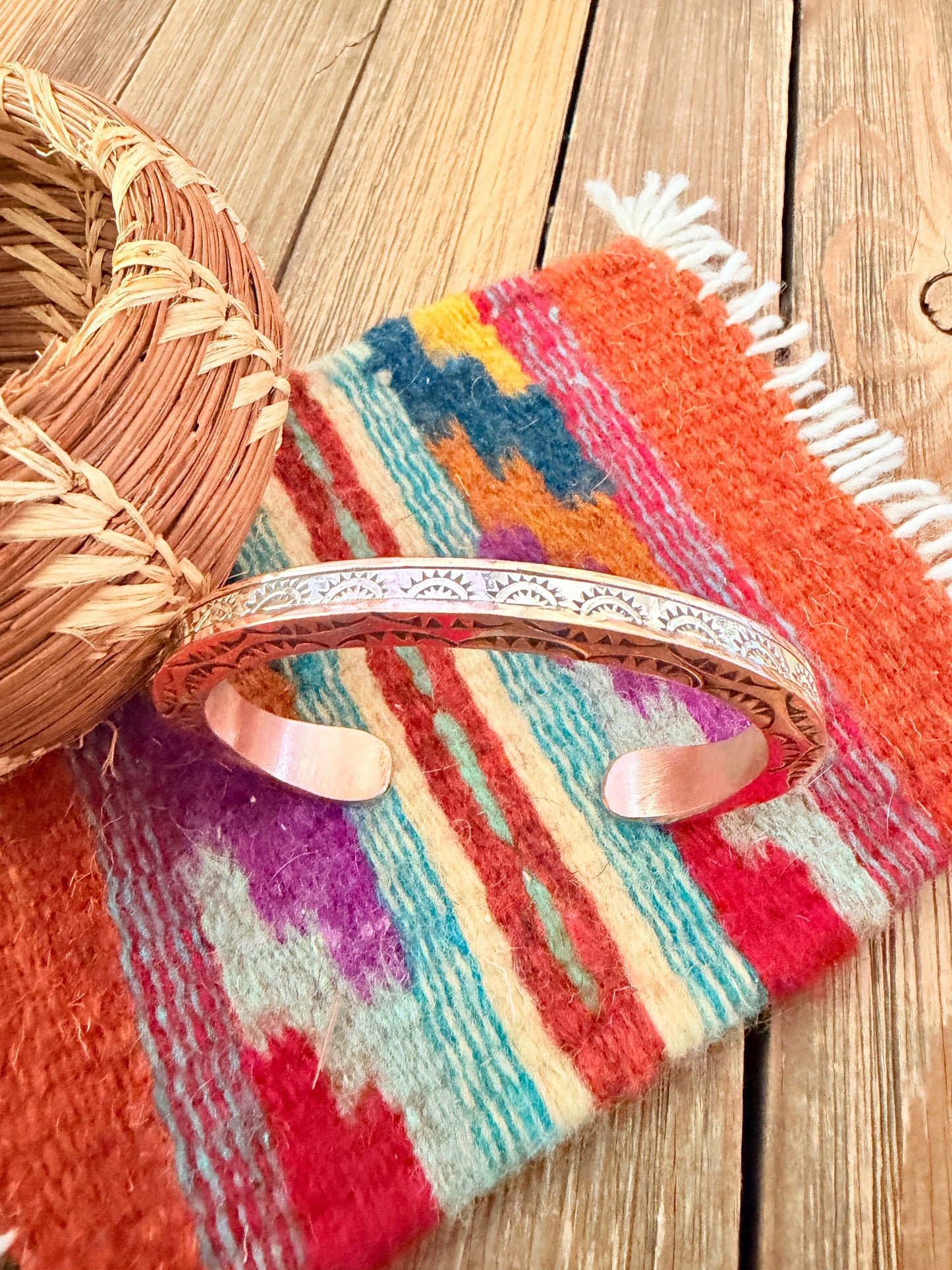 Handcrafted Copper & Sterling Silver Cuff Bracelet