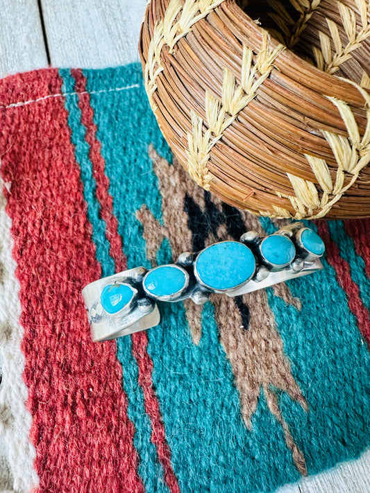 Handcrafted Turquoise & Sterling Silver Cuff Bracelet