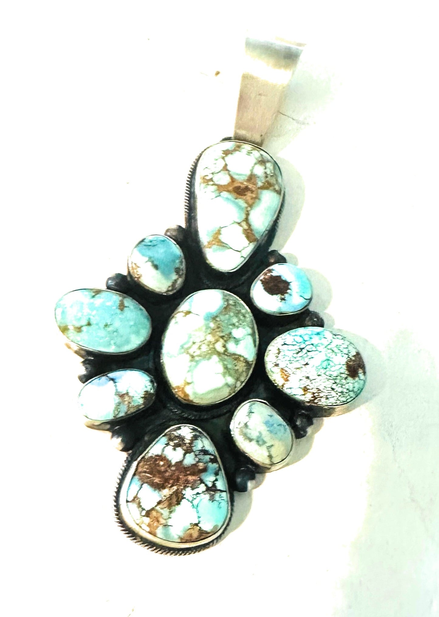 Handcrafted Golden Hills Turquoise & Sterling Silver Pendant by Paul Livingston