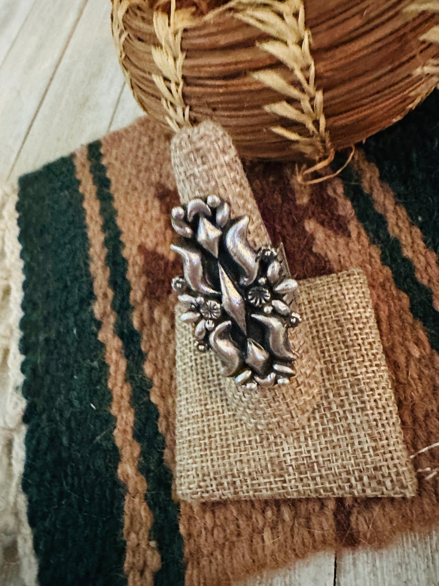 Handcrafted Sterling Silver Concho Ring by Leroy James