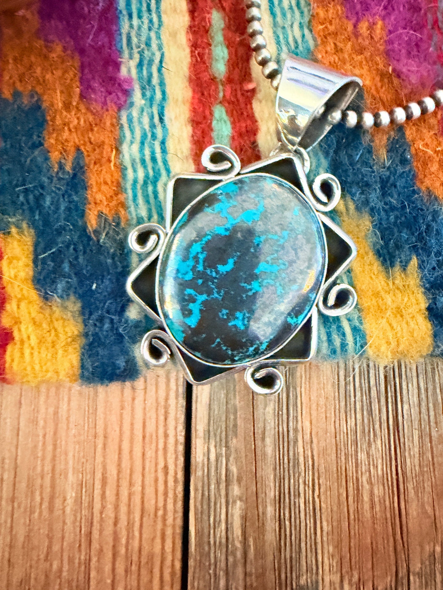 Handcrafted Sterling Silver & Turquoise Pendant