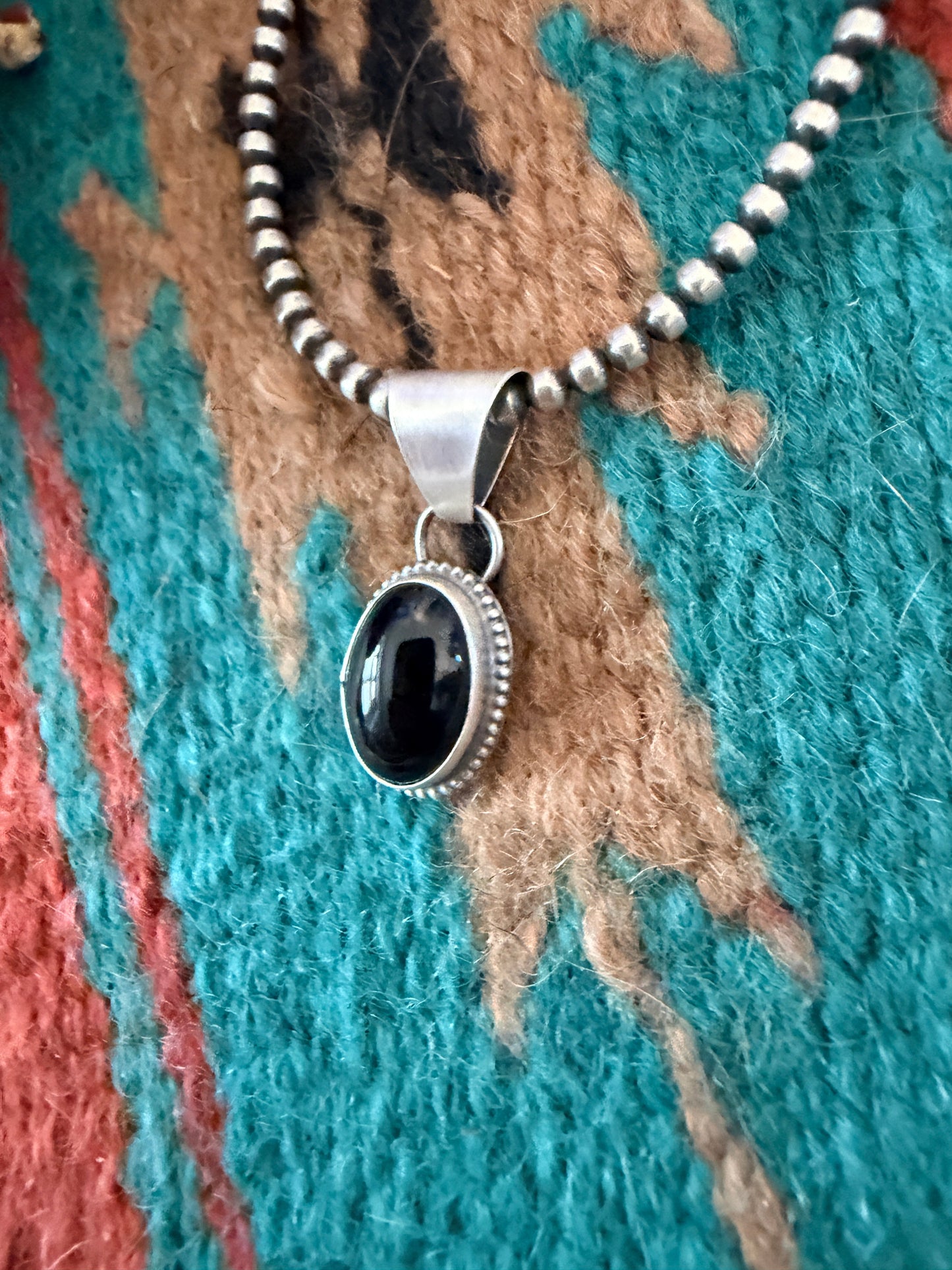 Handcrafted Sterling Silver & Onyx Pendant