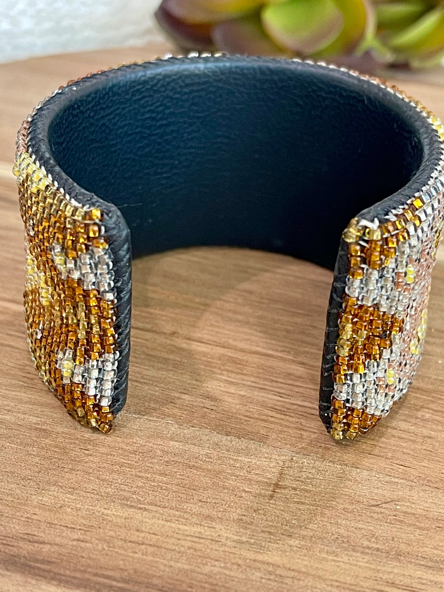 Vintage Handmade Beaded Bracelet Cuff