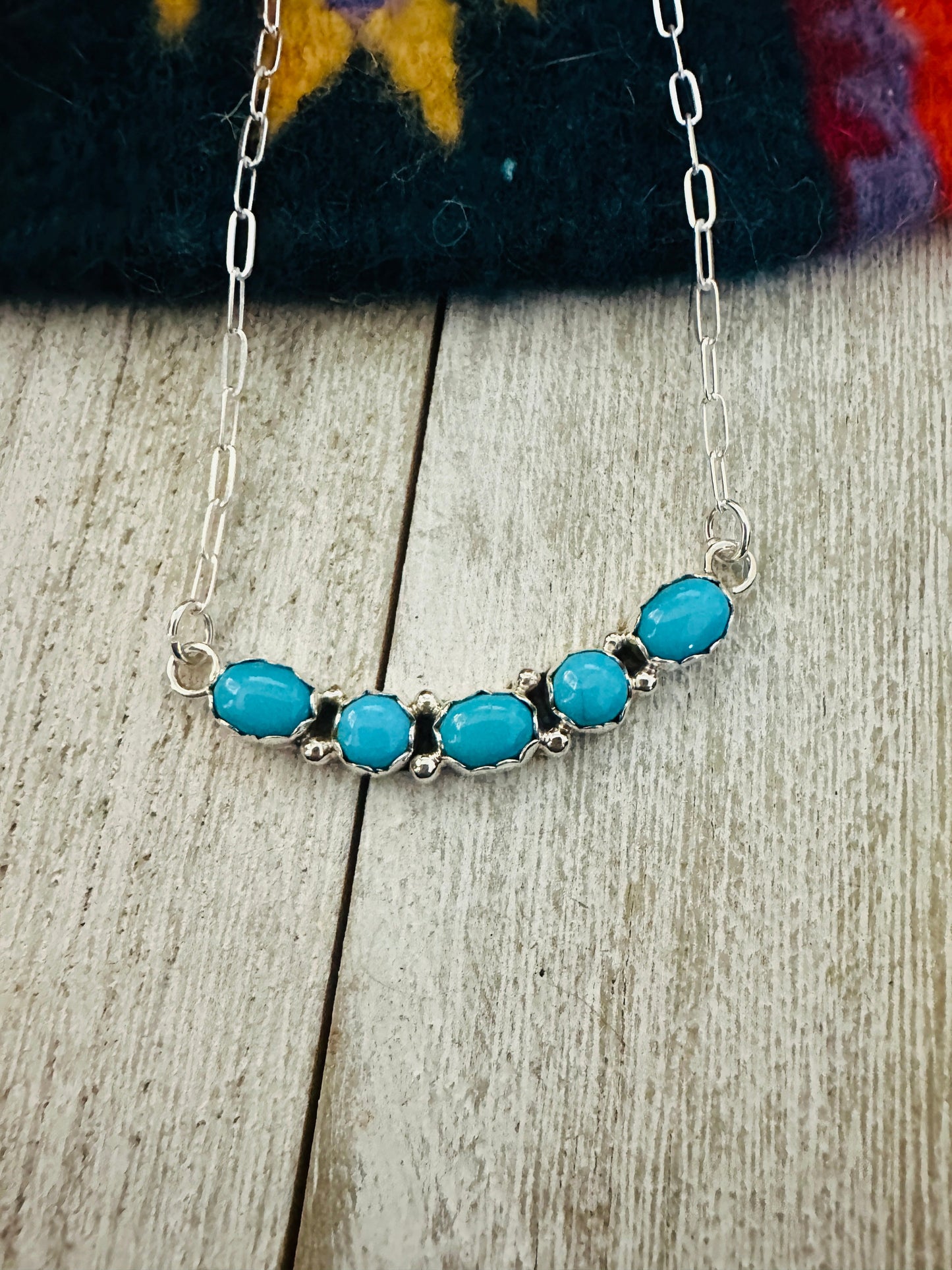 Handcrafted Turquoise & Sterling Silver Necklace