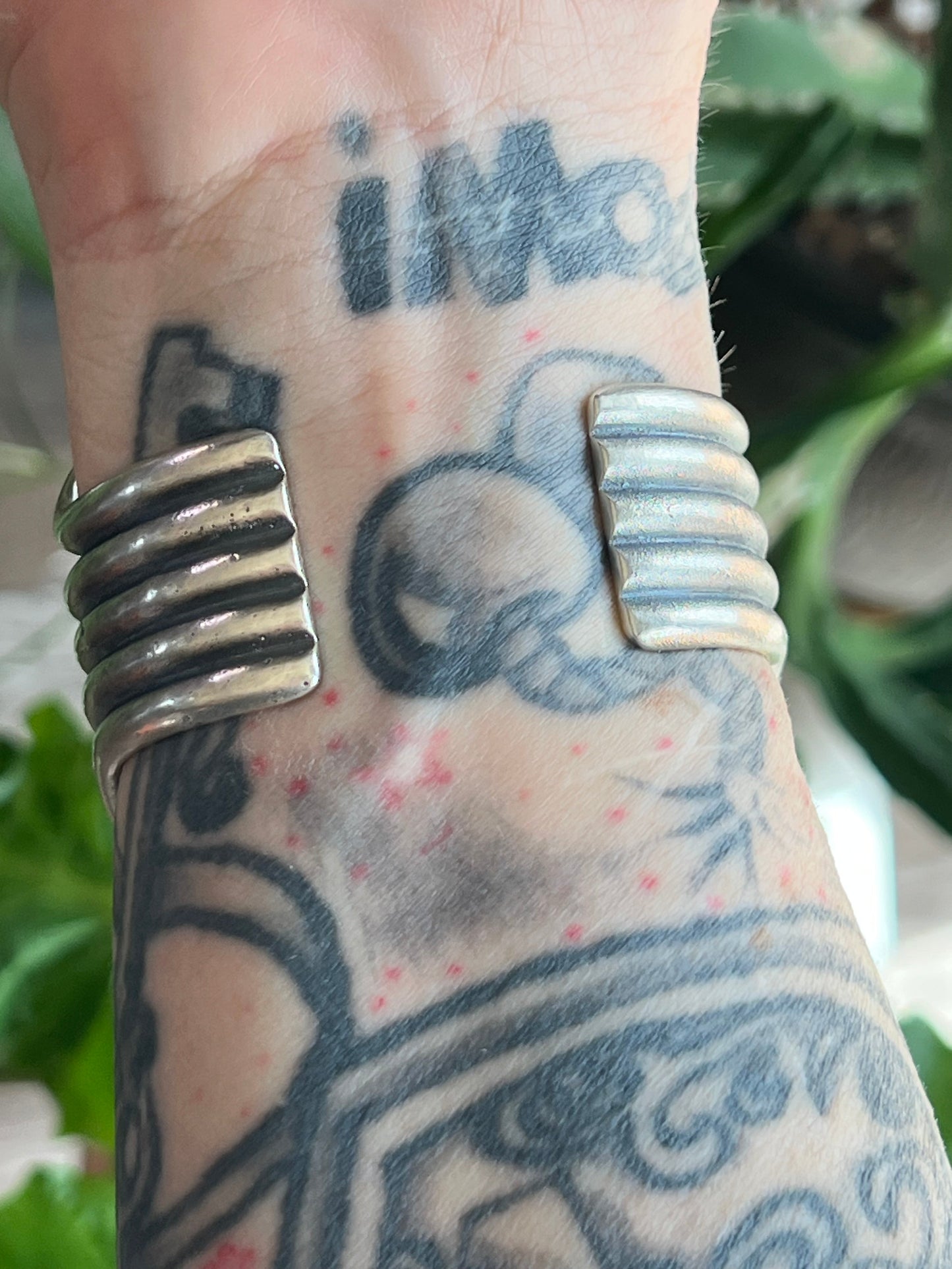 Old Pawn Sterling Silver & Royston Turquoise Cuff Bracelet by Readda Begay /
