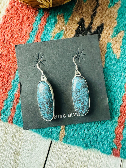Handcrafted Turquoise & Sterling Silver Dangle Earrings