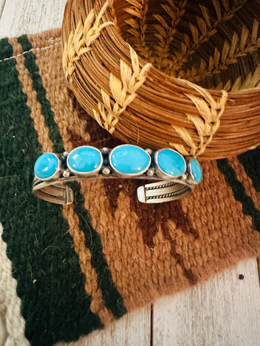 Navajo Turquoise & Sterling Silver Cuff Bracelet