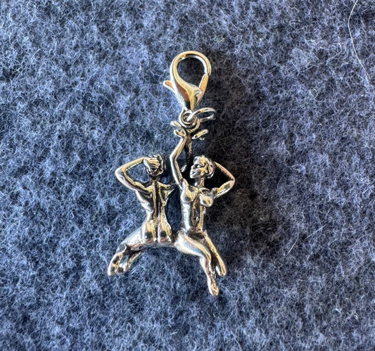 Handcrafted Sterling Silver Gemini/ Twins Charm