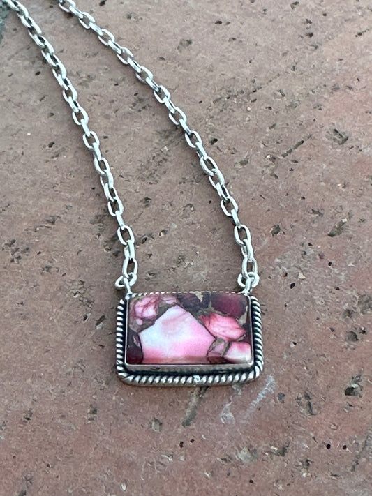 Beautiful Handmade Sterling Silver Dahlia Rose Necklace