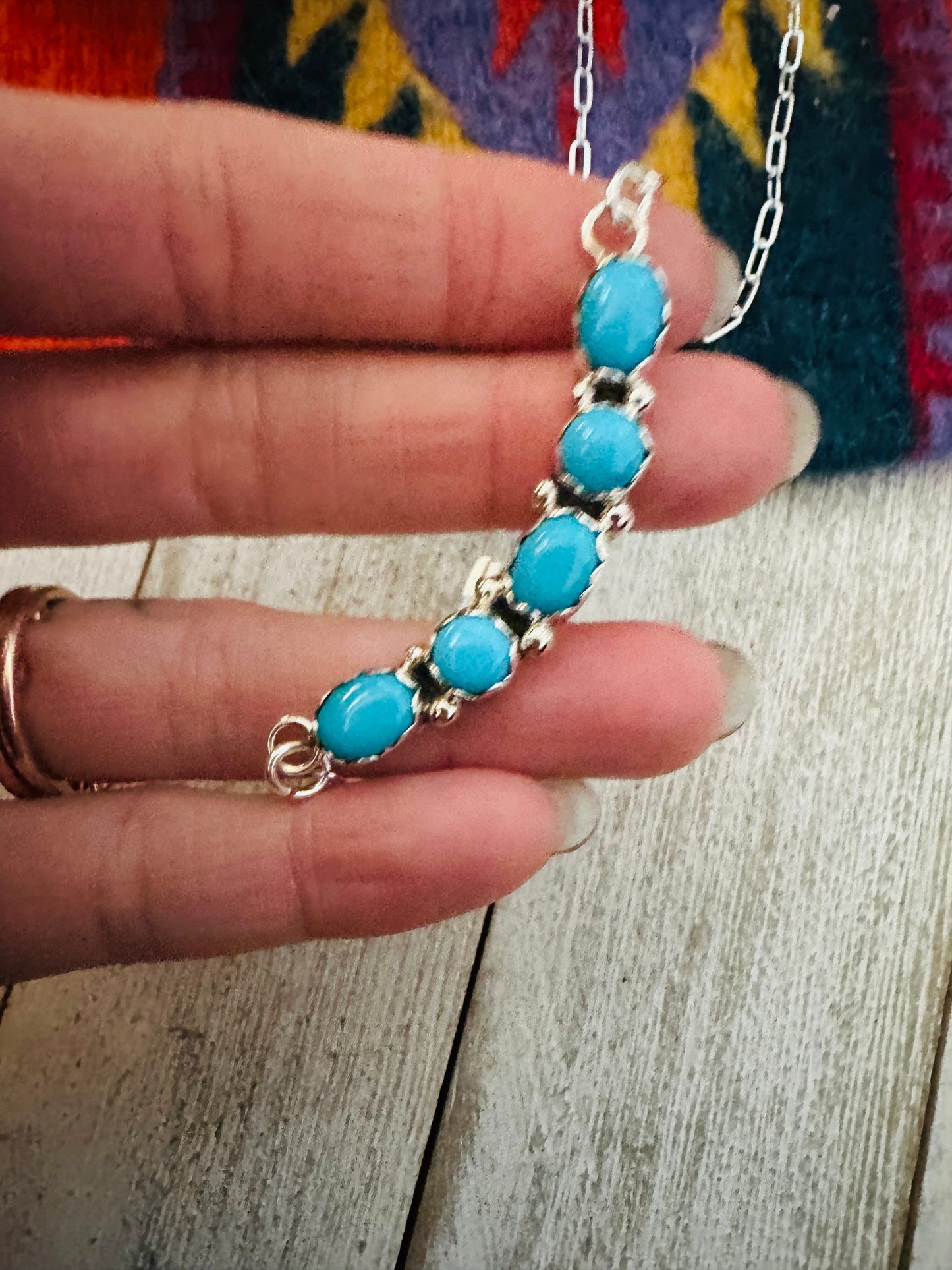 Handcrafted Turquoise & Sterling Silver Necklace