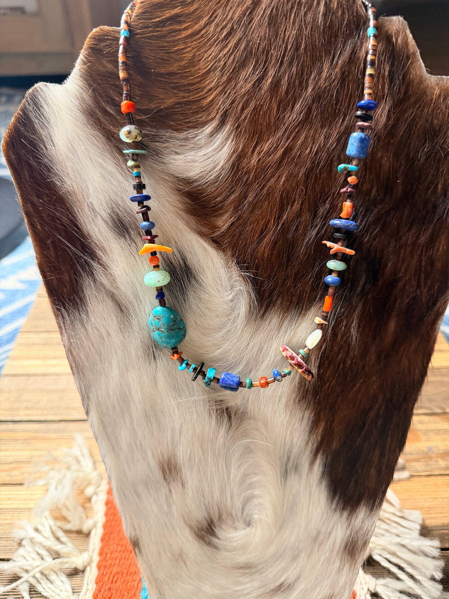 Handcrafted Multi Stone 18” Beaded Necklace