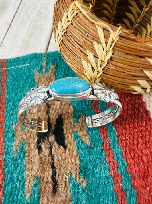 Handcrafted Turquoise & Sterling Silver Cuff Bracelet