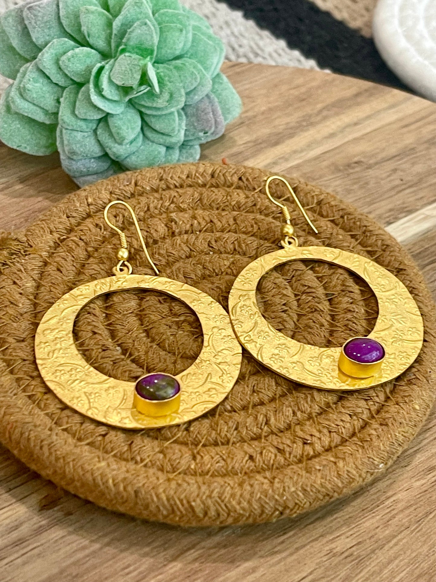 The Bijoux Vault Vintage Gold Plated Hoop Earrings