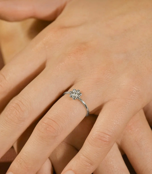 Sterling Silver Flower Ring