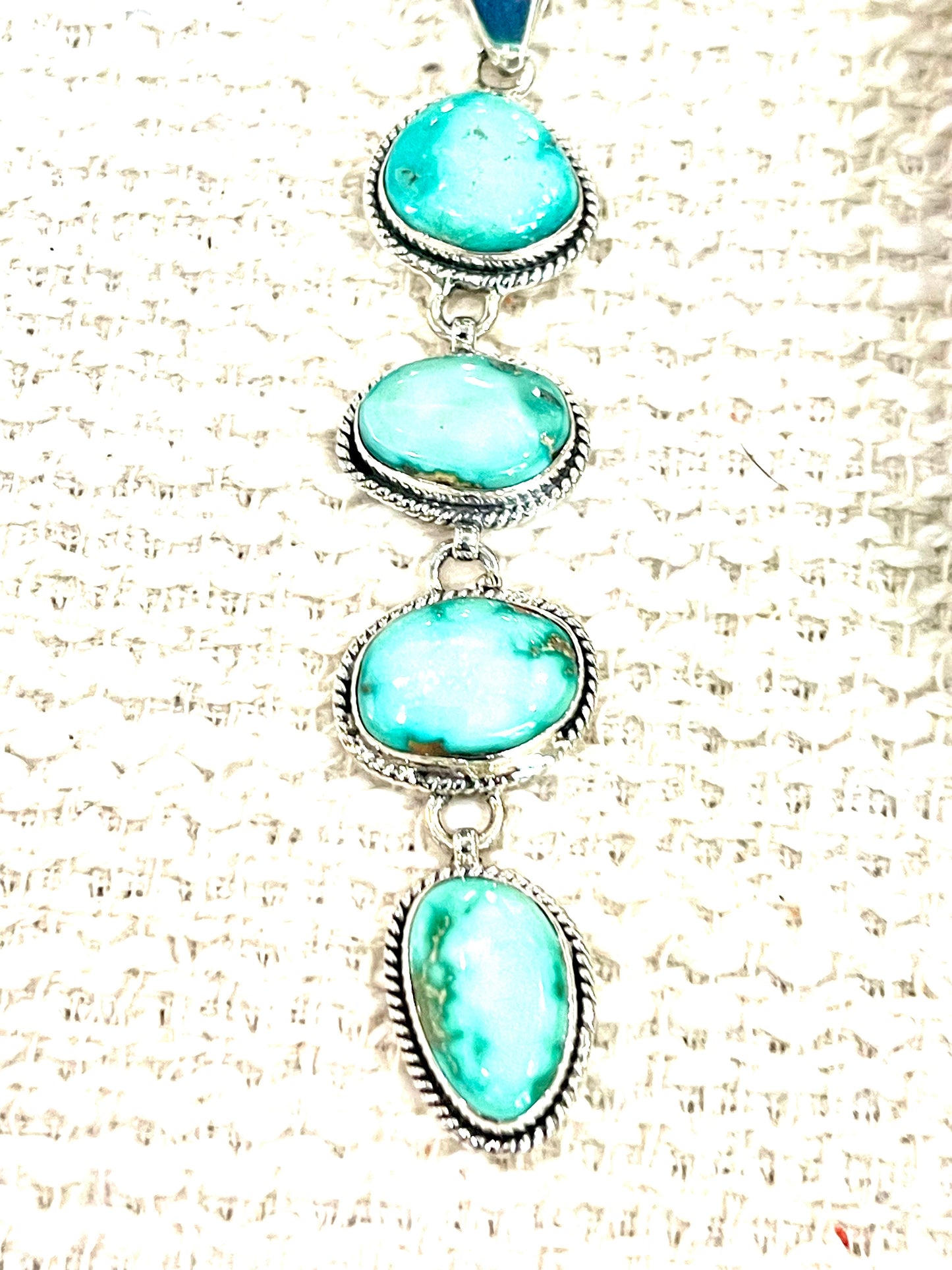 Handmade Sterling Silver & Sonoran Mountain Turquoise Cluster Pendant