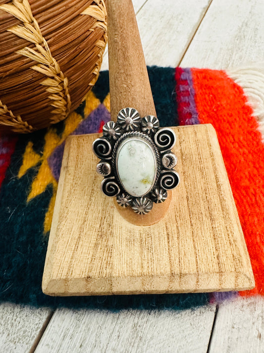 Handcrafted Sterling Silver & Palomino Turquoise Ring Size 8.25