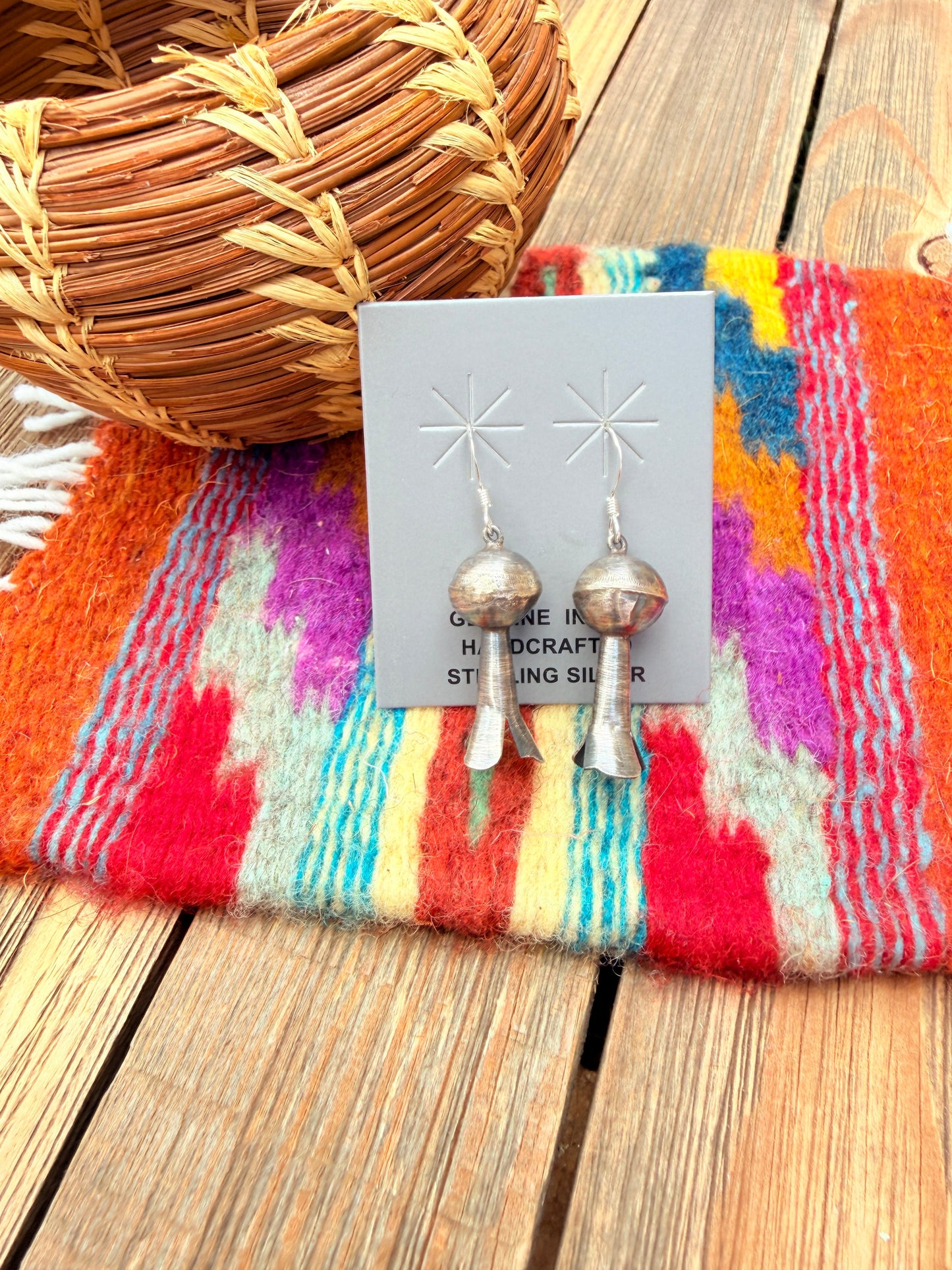 Handcrafted Sterling Silver Blossom Dangle Earrings