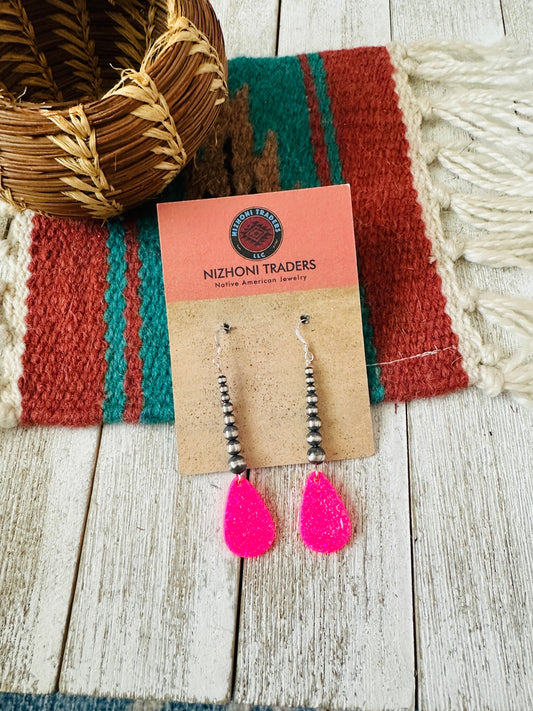 Summer Lovin’ Sterling Silver Pearl Beaded Opal Teardrop Dangle Earrings