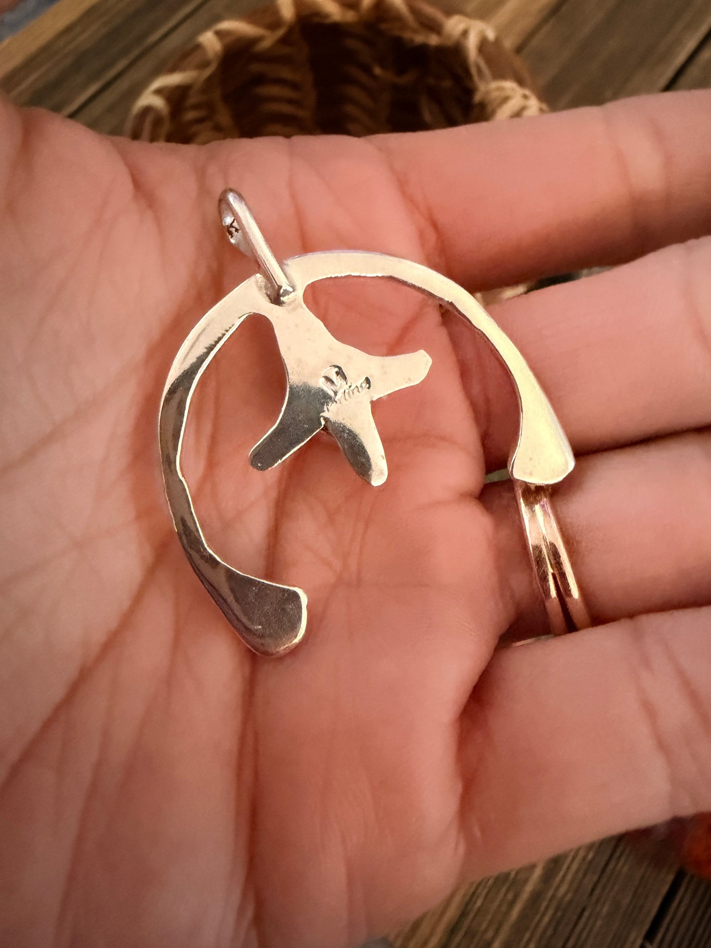 Handcrafted Sterling Silver & Opal Naja Pendant by Joseph Martinez
