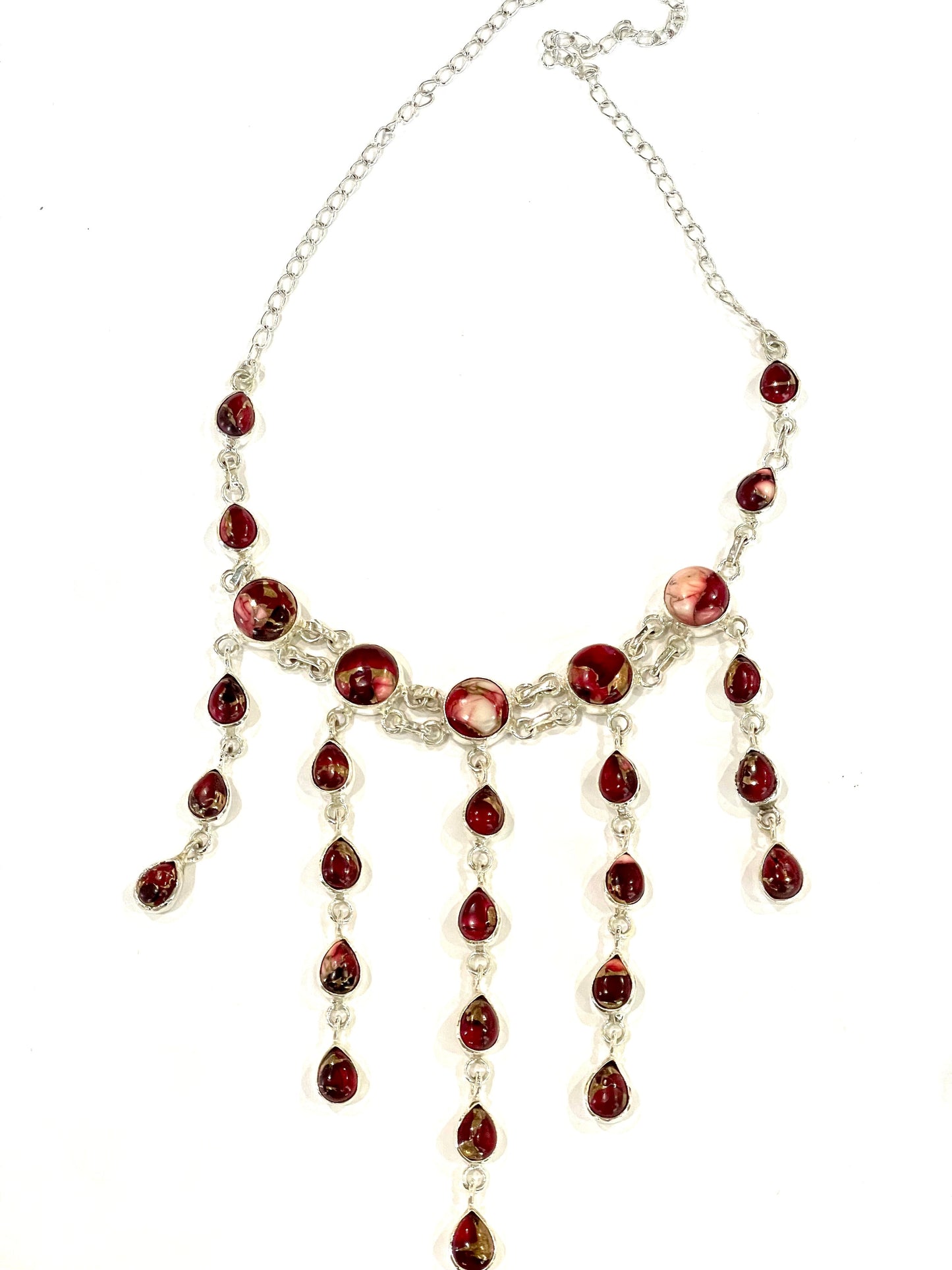 Beautiful Handmade Sterling Silver Dahlia Rose  Necklace