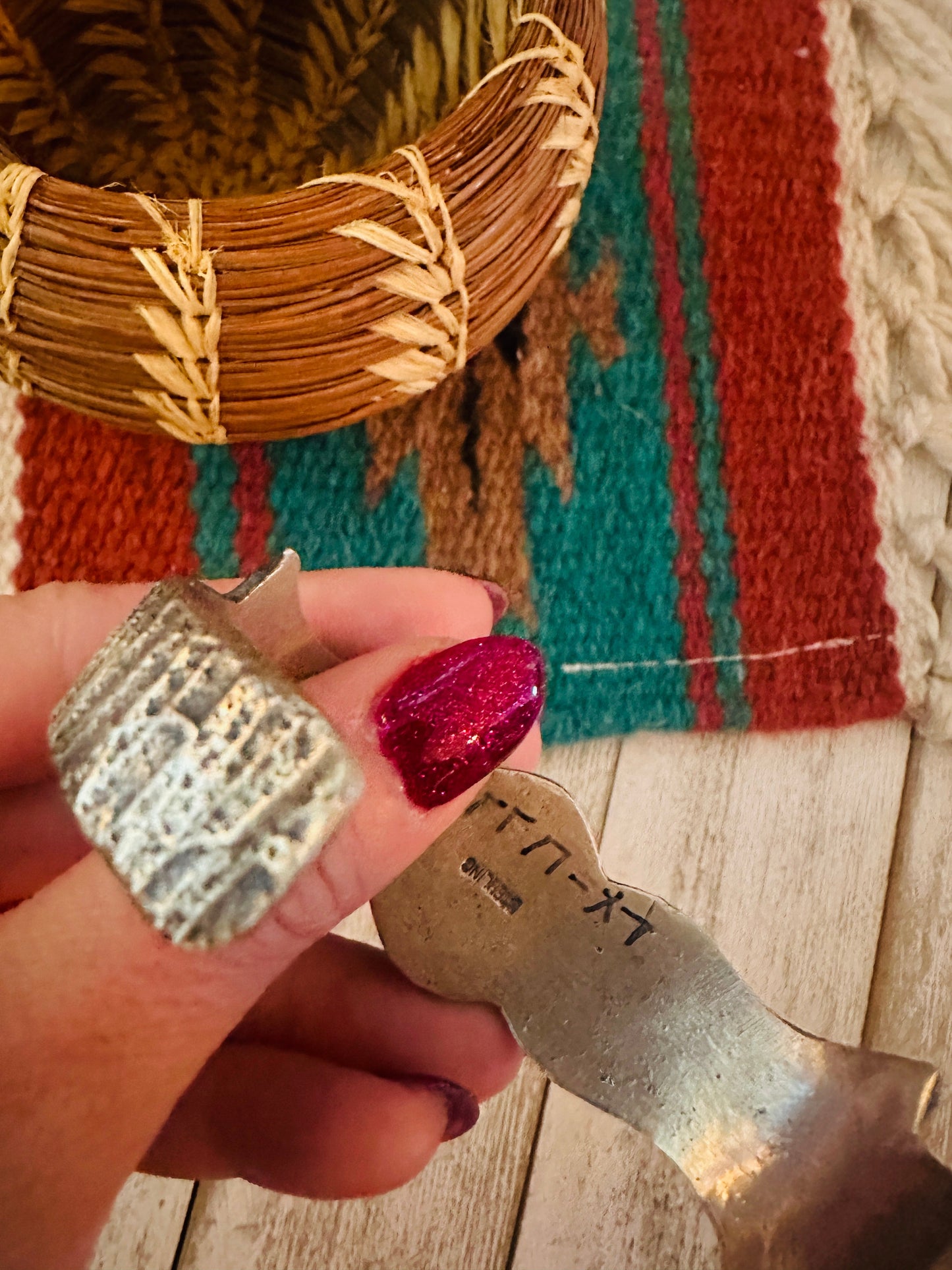 Handcrafted Turquoise & Sterling Silver Inlay Cuff Bracelet