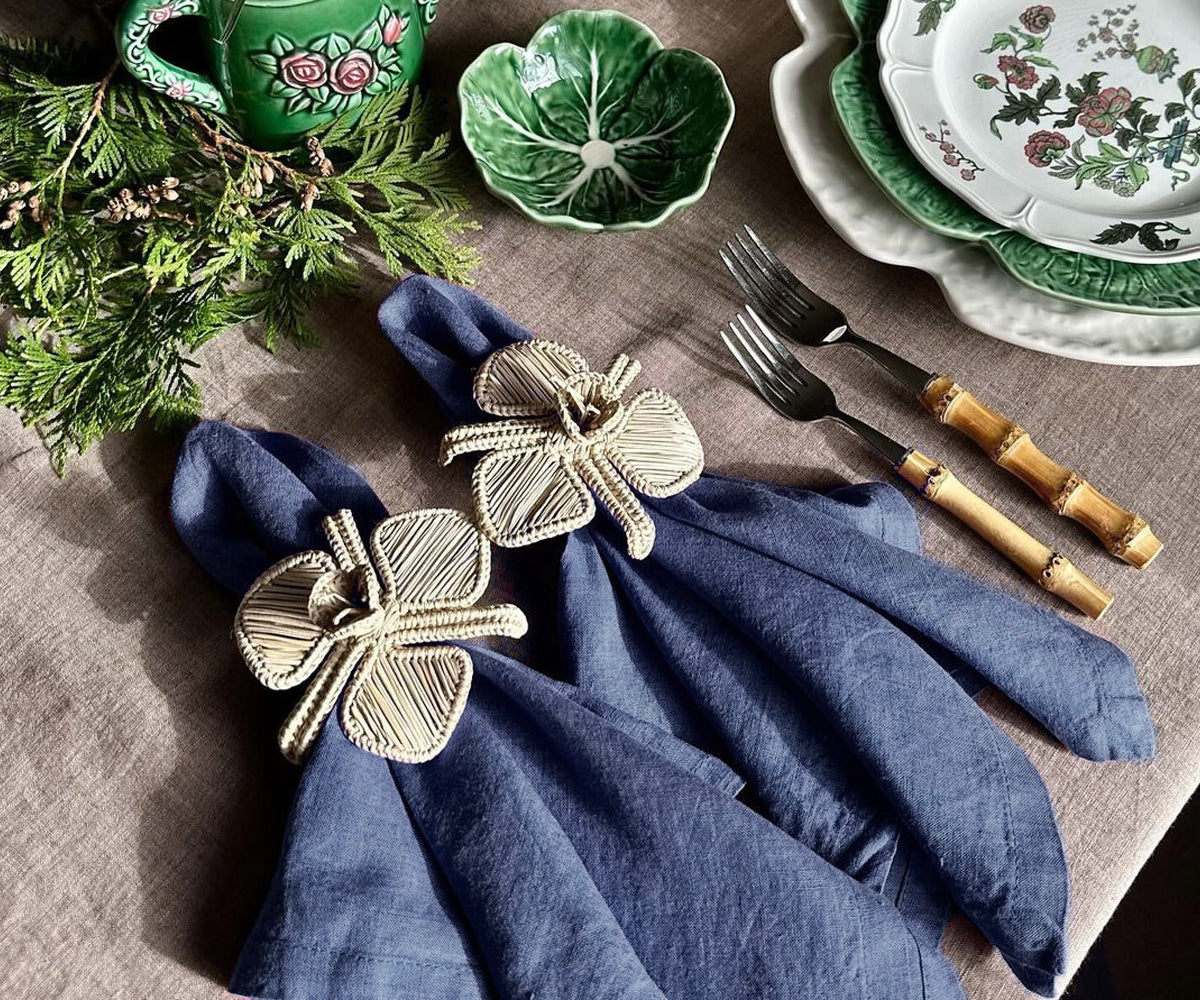 Plain Linen Napkins - Set of 4