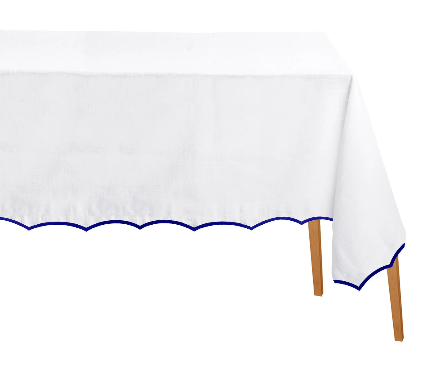 Royal blue tablecloth - Scalloped