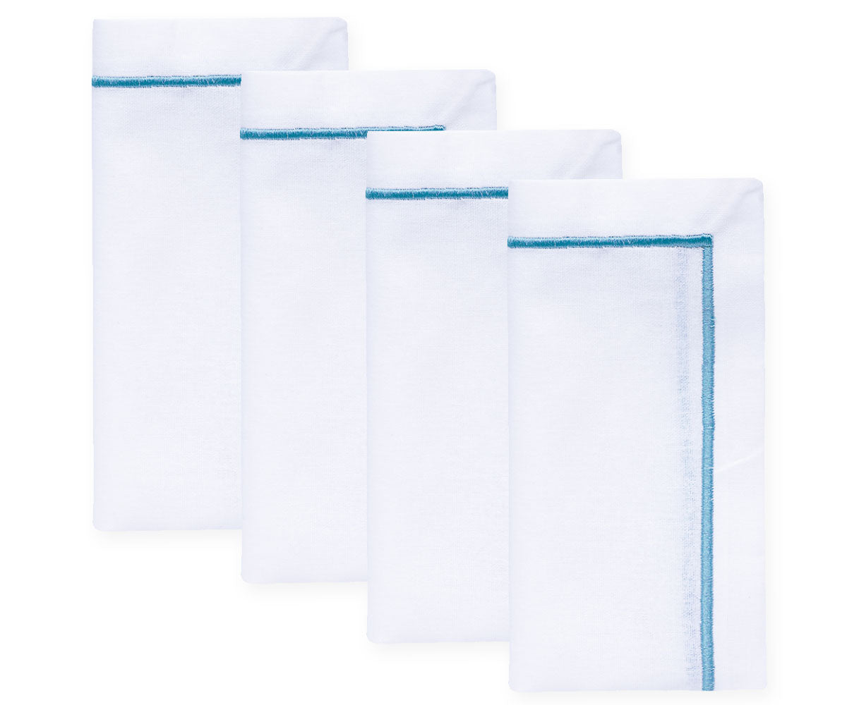 Light Blue Napkins - Embroidery Napkins