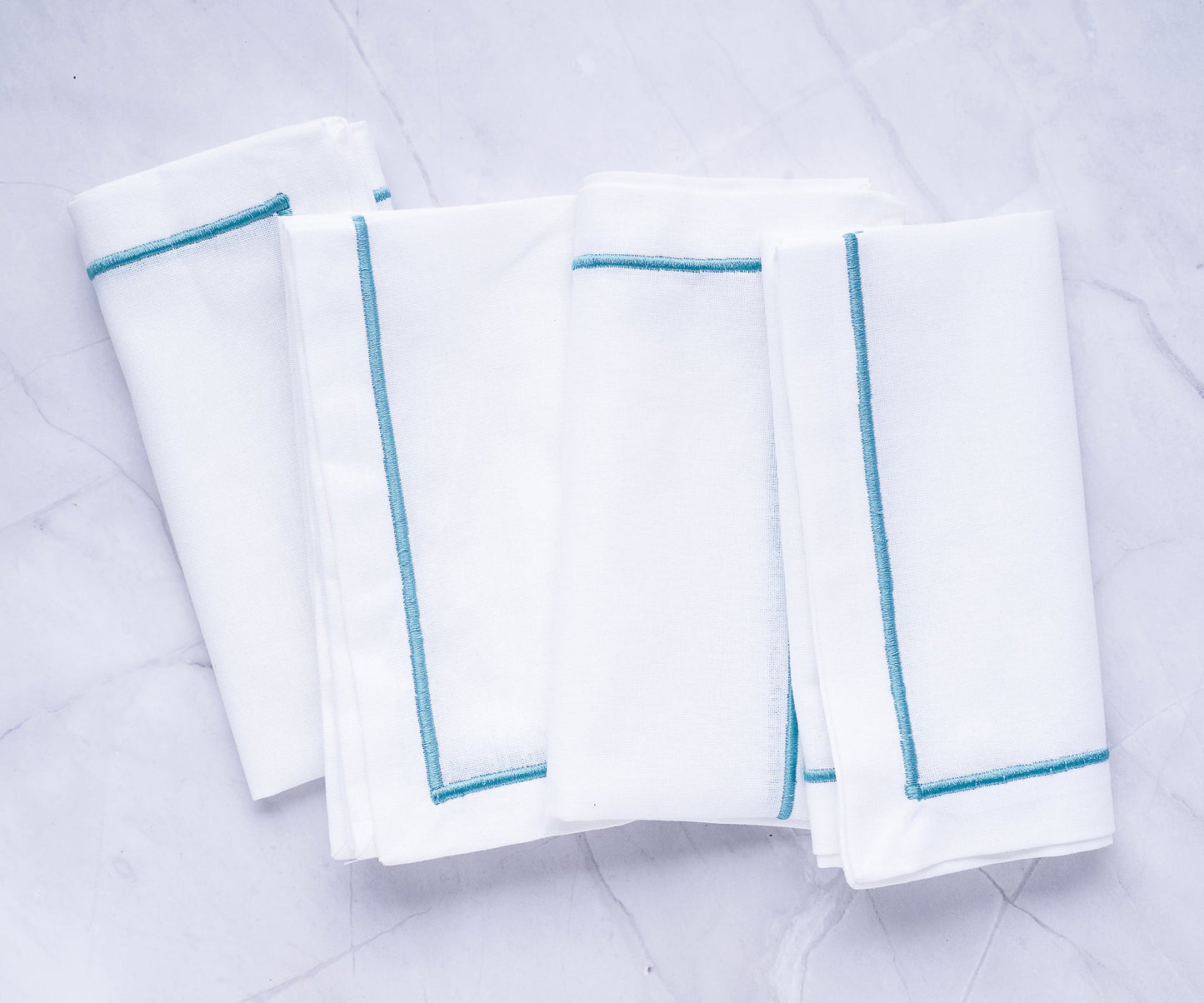 Light Blue Napkins - Embroidery Napkins