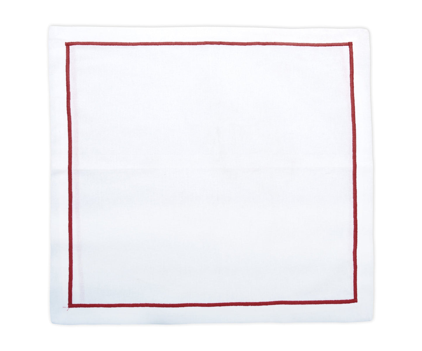 Magenta Embroidery Napkins - Border Line Design