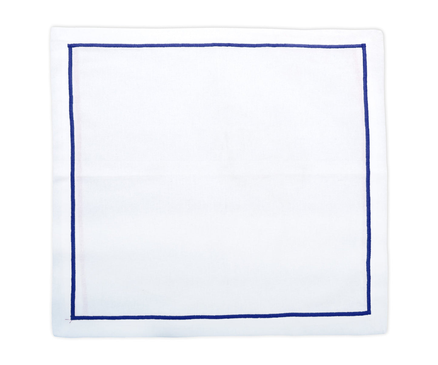 Royal Blue Embroidery Napkins - Line Design