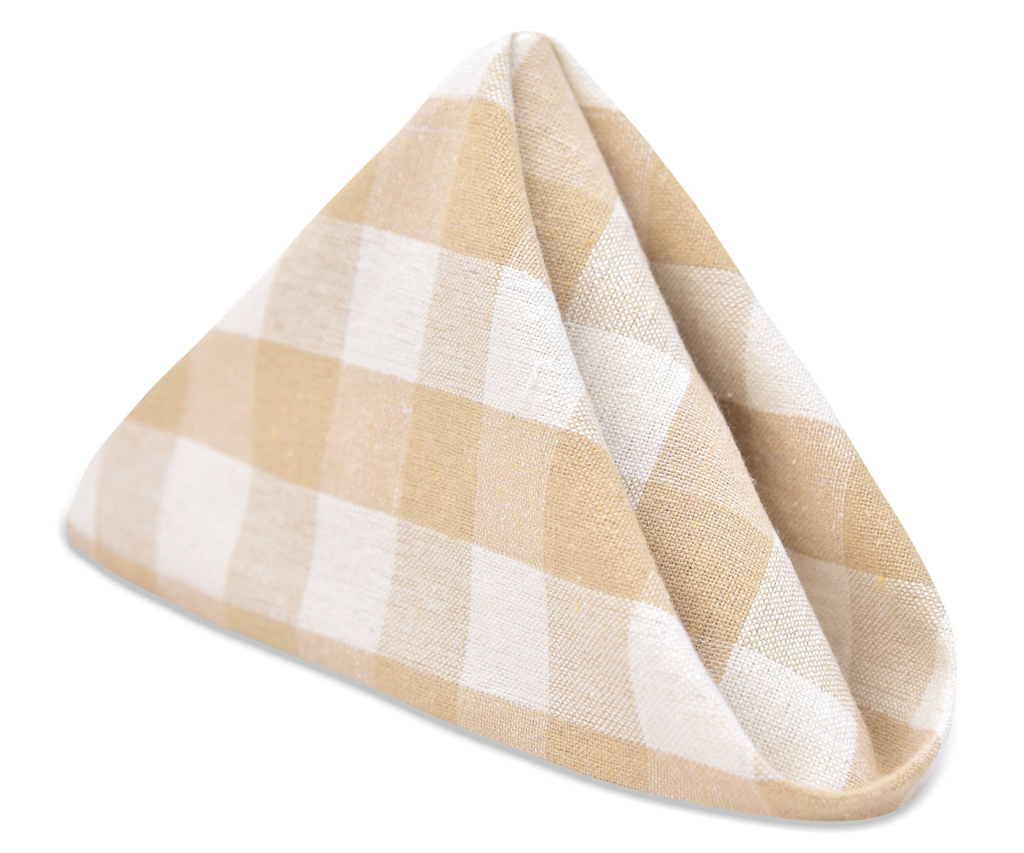 Beige And Cream Buffalo Checkered Napkins