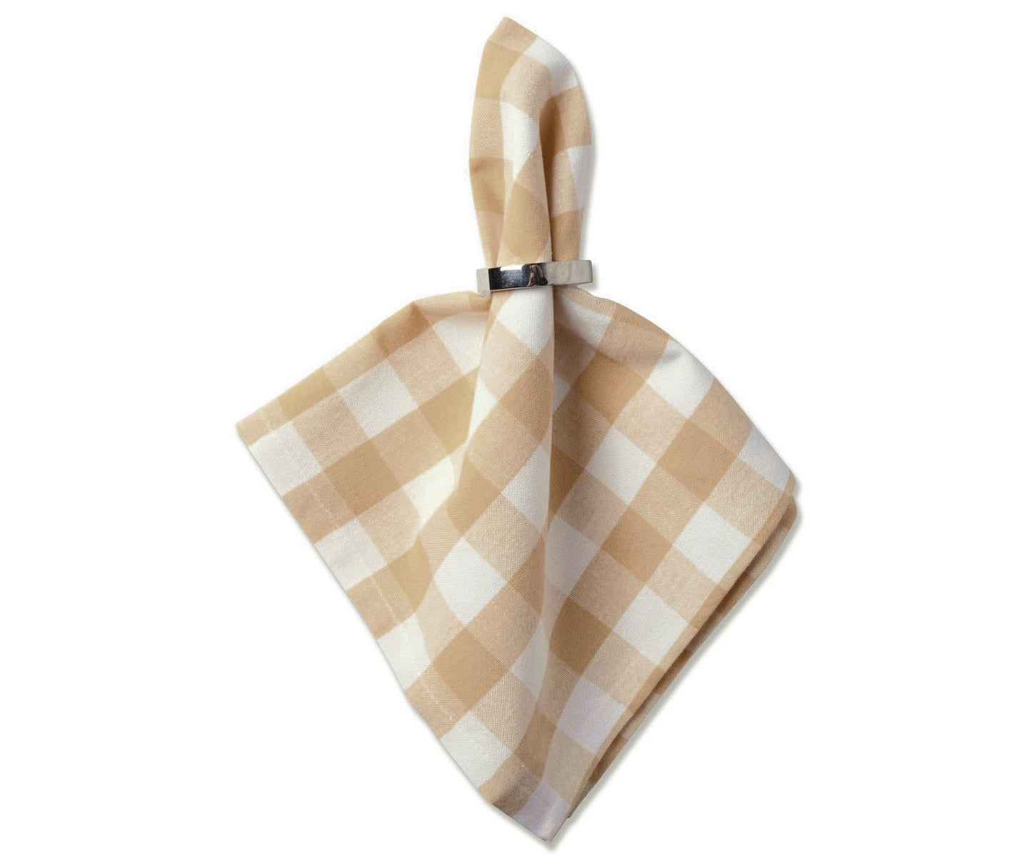 Beige And Cream Buffalo Checkered Napkins