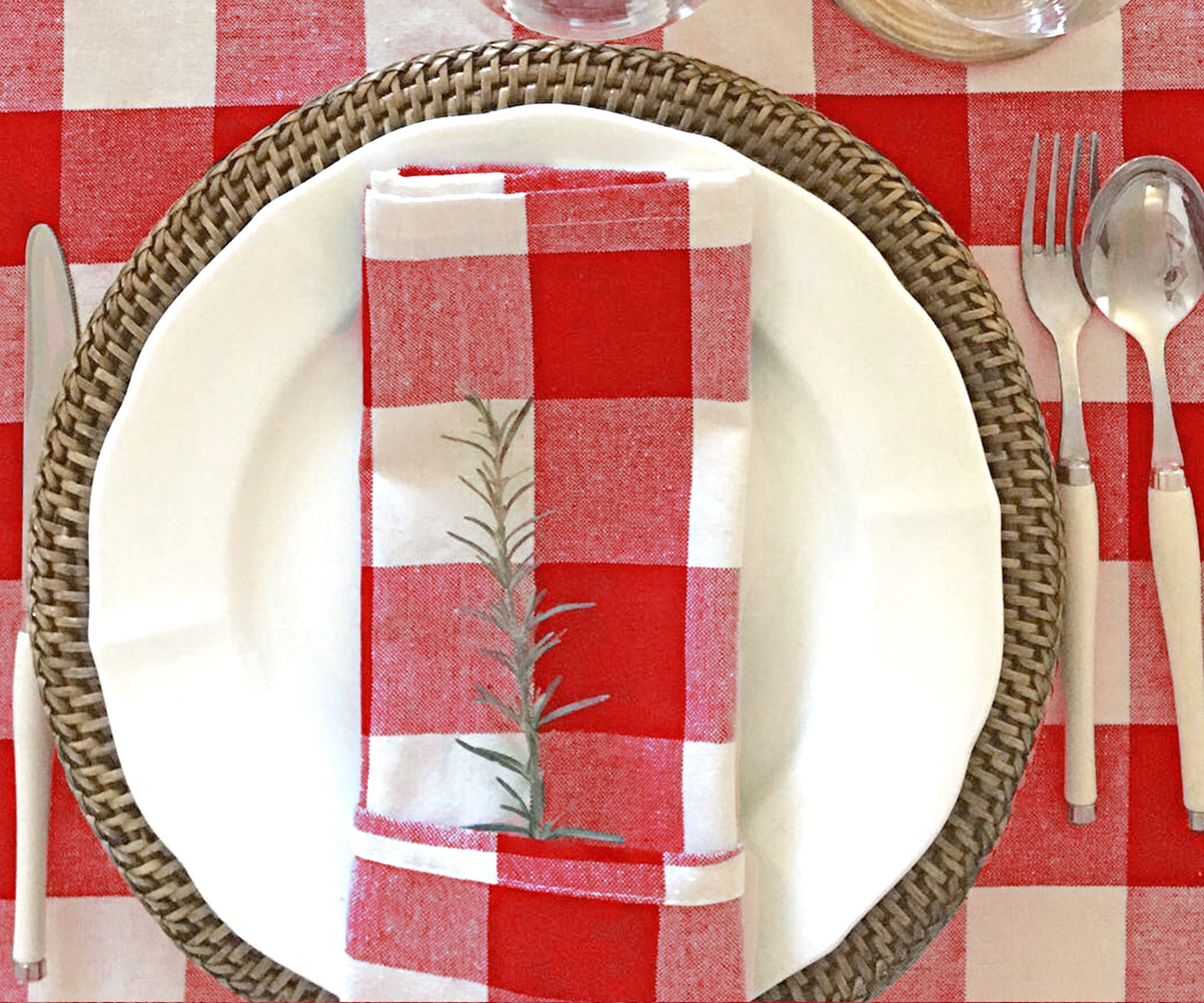 Cotton Napkins - Plaid Cloth Napkins