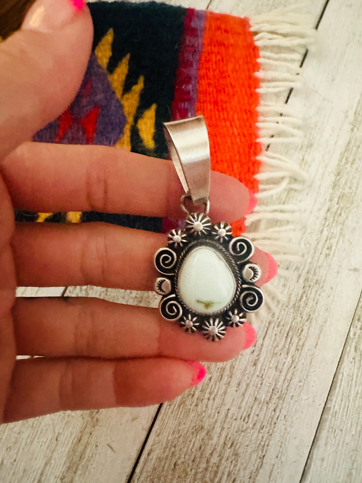 Handcrafted Palomino Turquoise & Sterling Silver Pendant