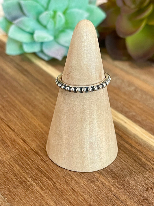 Beautiful Handmade 2mm Sterling Silver Adjustable Ring